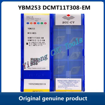 ZCC CT tekinimo įrankis DCMT11T308-EM YBM253 DCMT 11T308 EM YBG202 YBG205 karbido pjovimo įrankiai įterpti