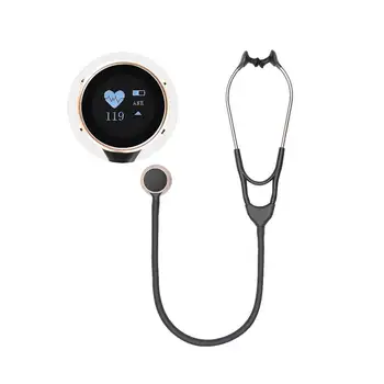 Ligoninės diagnostikos įrangą, Elektroninis, nerūdijančio plieno, įkrovimo skaitmeninė vaizdo binaural stetoskopas