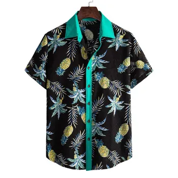 Vyriški Marškiniai Vasaros Paplūdimio Havajų Marškinėliai Vyrų Atsitiktinis Trumpas Rankovės Marškinėliai Vyrams Drabužių Mados Spausdinti vyriški marškiniai Harajuku