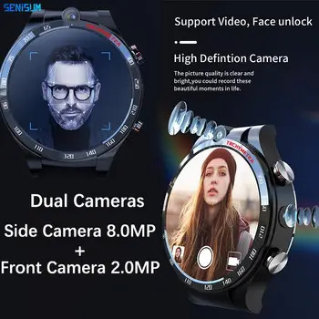 Naujas 1,6 colio Turas Full Screen Dual Camera 8MP Smart Watch Suaugusiųjų GPS WiFi 8core CPU 128G Smartwatch 