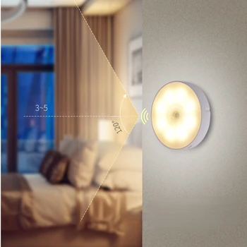 Pažangi žmogaus kūno indukcijos mažas naktį šviesos diodų (LED) namų kūrybos įkrovimo naktinės šviesos minkšta šviesa mažas šviesos naktį