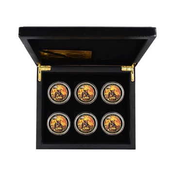 JAV Prezidentas Koziris Ugniagesiai Aukso Metalo Monetų Iššūkis, Monetų Kolekcionieriams Amerikietiško Stiliaus Dovanos Kolekcijos 6pcs/box