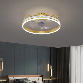 LED Lubų Ventiliatorius, Lempos, Modernus Minimalistinio Lubų Lempa, Valgomojo, Miegamojo Kambarį Lempos Apvalios Ventiliatorius Šviesos