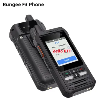 5300mah Rungee F3 TR POC Walkie Talkie 4G LTE mobilusis telefonas, 1GB 8GB GPS GLONASS 5MP 2,4 COLIŲ Vandeniui IP54 Wi-fi