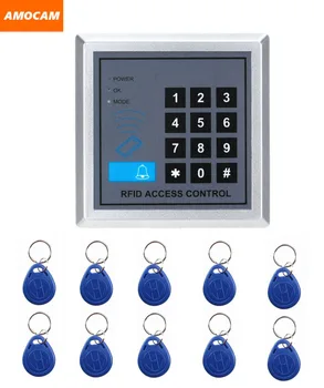 Durų Užraktas Prieigos Kontrolės Sistema su 10 Raktų Žiedai paramą 250 Vartotojų Namų Biurams Apsaugos Sistemos, RFID Elektroniniai Artumo Įrašas