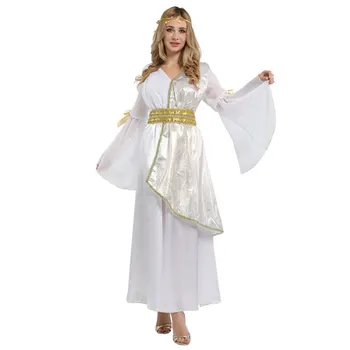 Suaugusiųjų graikų Deivė Atėnė Cosplay Kostiumų Moterų Fantasia Helovinas Fancy Dress Kostiumai