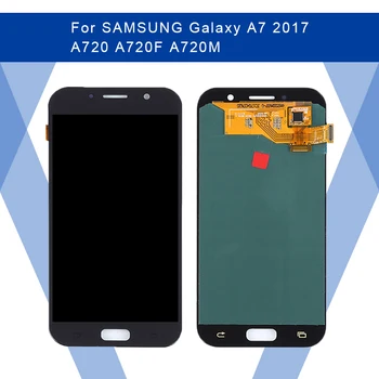 100% bandymo LCD Samsung Galaxy A7 2017 A720 A720FA720s LCD jutiklinis ekranas skaitmeninis keitiklis komponentas 