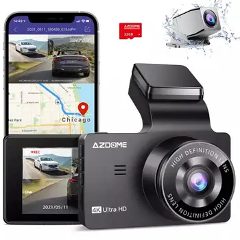 AZDOME Automobilių DVR 4K 3840*2160P Brūkšnys Kamera Sony IMX415 Galinio vaizdo Veidrodėlis WIFI GPS Kamera, Automobilio Kamera Vaizdo įrašymo 24H Stovėjimo Stebėti