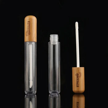 5ml aukštos kokybės bambuko tušas vamzdis/bambuko lūpų blizgesys butelis/blakstienų vamzdis natūralaus bambuko kosmetikos pakuotės,bambuko lipgloss lazdelė