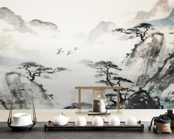 Beibehang Užsakymą tapetai naujas Kinijos klasikinės atmosfera dažai, tapyba kraštovaizdžio sienų apdailai tapybos freskos 3d tapetai