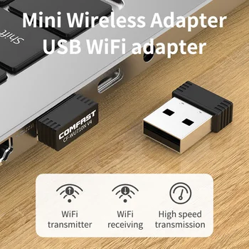 150mbps Mini Wifi Adapteris, 802.11 b/g/n Antena 2dBi USB2.0 Wifi Imtuvas Belaidžio Tinklo Kortelė Darbalaukio Nešiojamas 