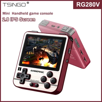 TSINGO Retro Žaidimų Konsolės Nešiojamą RG280V 2.8 Colių IPS Ekranas Atviro kodo Sistema, Mini Žaidimų Žaidėjas 16G/32GB Žaidimų Konsolės Žaidėjas