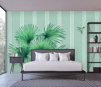 Custom bet tapetai Mažų šviežių vertus, tapybos, akvarelės atogrąžų lapai TV fono sienos kambarį miegamasis 3d tapetai