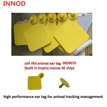 Anti-vagis gyvulių, gyvūnų ausų žymeklį UHF RFID ISO18000-6c chip elektroninių žymių pasyvus gen2 gyvūnų sandėlio valdymo