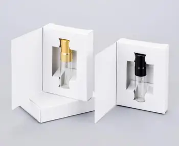 200pcs 3 ML Pritaikoma Popieriaus Dėžės Ir Stiklinis Kvepalų Buteliukas Su Purkštuvu&tuščias Parfum Pakuotės DHL SN266