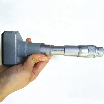75-88mm Tris taško vidaus mikrometrai ,vidinis skersmuo staliuko