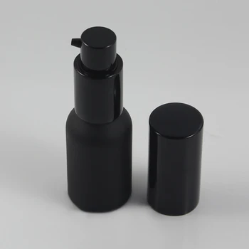 Kosmetikos Pakuotės 0.5 OZ tuščias losjonas siurblys butelių asmeninių, nešiojamųjų stiklo butelis su juoda siurblio dangtelis