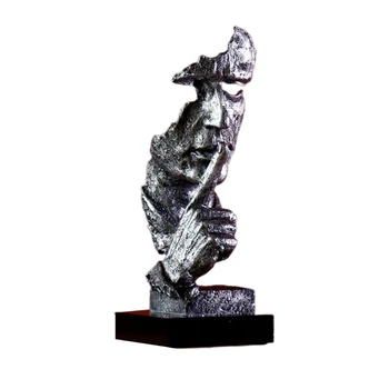 Šiuolaikinės Tyla-Auksas Mąstytojas Statula Paprasta Derva Dalykų Abstrakčios Skulptūros, Statulėlės už Kambarį, Namų Biuras, Piano Dekoras