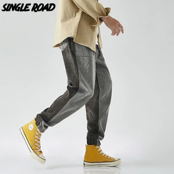 SingleRoad Mens Velvetas Baggy Kelnės Vyrams 2022 Kratinys Sportinės Kelnės Japonijos Streetwear Atsitiktinis Vyrų Haremas Kelnės Vyrams