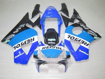 Populiariausi plastiko Lauktuvės komplektas Honda CBR954RR 02 03 mėlyna juoda purvasargiai nustatyti CBR954RR 2002 2003 BM14