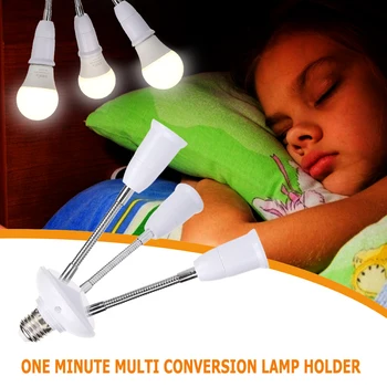 Namų ūkio Balta E27 Lempa Bazės Pasukimo Patvarus LED Lemputės Lizdo Laikiklį Adapteris Keitiklis, Reguliuojama Lengva Naudoti